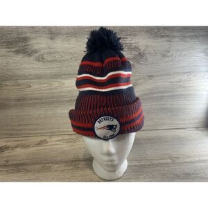 New England Patriots Winter Knit Hat Beanie Pom New Era Pat Patriot Fleece Lined